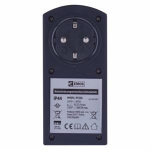 Χρονοδιακόπτης Στεγανός Socket SCHUKO EMOS IP44 P5526