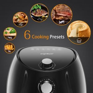 Aigostar Airfryer με Αποσπώμενο Κάδο 3.5lt Μαύρο- Aσημί- 201289