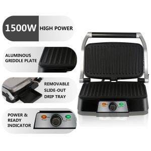 Aigostar Τοστιέρα Γκριλιέρα 1500W Inox – 500924