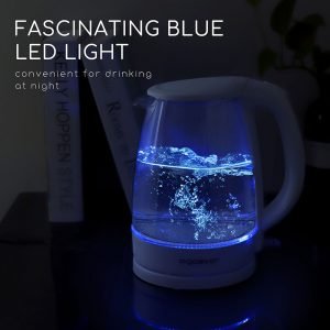 Aigostar Ηλεκτρικός Γυάλινος Βραστήρας 1700ml 2200W- Άσπρος 500870