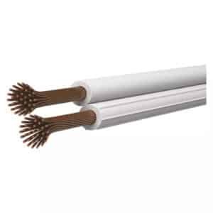 Καλωδιο Διπολικο Αθωρακιστο 2×1.00mm 100m Λευκο S8281