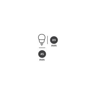 VK Lighting Vk/05084/ei/d Λάμπα LED 9W 89mm για Ντουί E14 και Σχήμα G45 Ψυχρό Λευκό 806lm