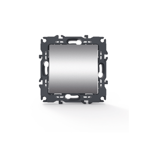 PRIME Διακοπτης Απλος με Κλιπ 1P 10AX 250VAC IP20 MAT Αλουμινιο 1000110003