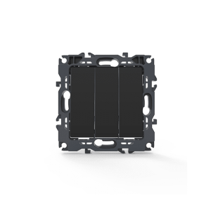 PRIME Διακοπτης Τριπλος Απλος με Βιδα 1+1+1p 10AX 250VAC IP20 MAT Ανθρακι 1000110505