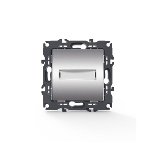 PRIME Μπουτον Επιγραφης & LED Λυχνια (12vac) με Κλιπ 1P 10A 250VAC IP20 MAT Αλουμινιο 1000112103