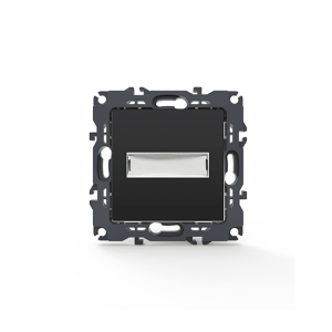 PRIME Μπουτον Επιγραφης & LED Λυχνια (12vac) με Κλιπ 1P 10A 250VAC IP20 MAT Ανθρακι 1000112105