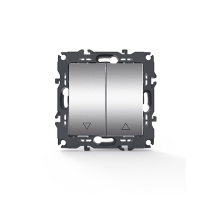 PRIME Μπουτον Ρολλων με Κλιπ 1-1P 10A 250VAC IP20 MAT Αλουμινιο 1000112203