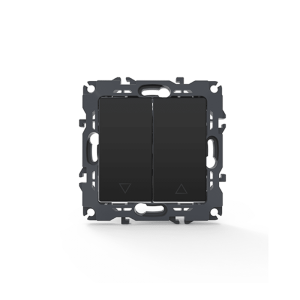PRIME Μπουτον Ρολλων με Κλιπ 1-1P 10A 250VAC IP20 MAT Ανθρακι 1000112205