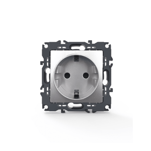 PRIME Πριζα Σουκο Ασφαλειας 1x2p+e 16A 250VAC IP20 MAT Αλουμινιο 1000116003