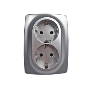 PRIME Πριζα Σουκο Ασφαλειας 2x2p+e 16A 250VAC IP20 MAT Αλουμινιο 1000116203