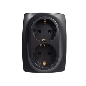 PRIME Πριζα Σουκο Ασφαλειας 2x2p+e 16A 250VAC IP20 MAT Ανθρακι 1000116205