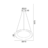 ACA ΚΡΕΜΑΣΤΟ ΦΩΤΙΣΤΙΚΟ DIANA  D61XH120CM – BR71LEDP61WH - Image 2