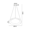ACA ΚΡΕΜΑΣΤΟ ΦΩΤΙΣΤΙΚΟ DIANA D81XH120CM – BR71LEDP81BK - Image 2