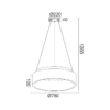 ACA ΚΡΕΜΑΣΤΟ ΦΩΤΙΣΤΙΚΟ APOLLO D78XH120CM – BR81LEDP78WH - Image 2