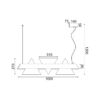 ACA ΚΡΕΜΑΣΤΟ ΦΩΤΙΣΤΙΚΟ LED ARMSTRONG 18W - DCR39215 - Image 2