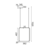 ACA ΚΡΕΜΑΣΤΟ ΦΩΤΙΣΤΙΚΟ SYMETRIA 36X14XH1520CM – V30LEDP36BK - Image 2