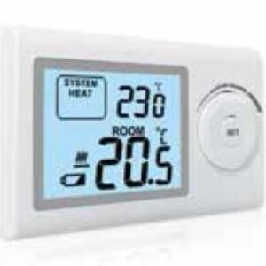 Θερμοστατης Ψηφιακος με Οθονη Λευκος Επιτοιχος LINEME