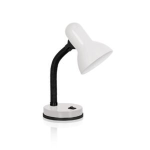 Φωτιστικό Γραφείου Λευκό Ε27 με Καλώδιο και Διακόπτη 17-00104-1