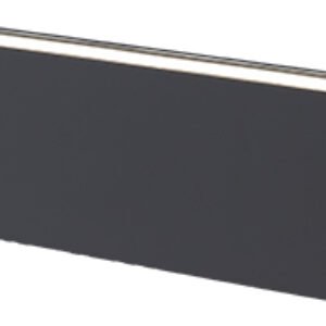 Απλικα LED Πλακε UP & DOWN 2χ12w 3000K Ανθρακι Αλουμινιου