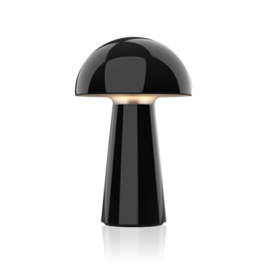 Πορτατιφ MUSHROOM Μαυρο 3000K DIM Επαναφορτιζομενο