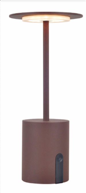 Πορτατιφ HERA Καφε Σκουρια 3000K DIM Επαναφορτιζομενο