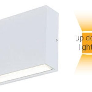 Απλικα LED UP & DOWN 2x3w 4000k Λευκο Αλουμινιου