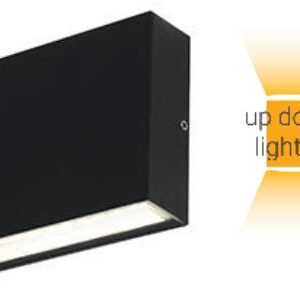 Απλικα LED UP & DOWN 2x3w 4000k Ανθρακι Αλουμινιου