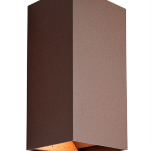 Απλικα LED Κυβος 2χ10w 3CCT Σκουρια Αλουμινιου UP & DOWN