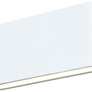 Απλικα LED Πλακε UP & DOWN 2χ6w 3000K Λευκο Αλουμινιου