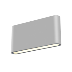 Απλικα LED Πλακε UP & DOWN 2χ6w 3000K Γκρι Αλουμινιου