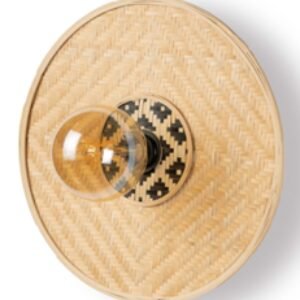 Φωτιστικό Rattan Επίτοιχο/οροφής Στρογγυλό Ø41x8cm E27 48-0001