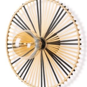 Φωτιστικό Rattan Επίτοιχο/οροφής Στρογγυλό Ø41x8cm E27 48-0003