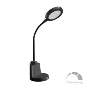 Φωτιστικό Γραφείου LED 7w Μαύρο Στρογγυλό 3steps Dim 17-00114-2