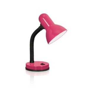 Πορτατιφ Ε27 Ροζ Γραφειου με Καλωδιο και Διακοπτη 17-00104-18