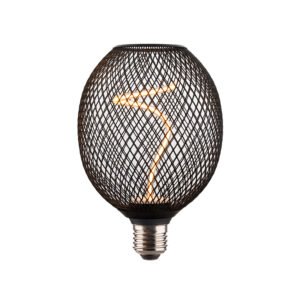 Λάμπα LED Metal Grid Black PAYA Vortex 4.9W E27 Dimmable (1800K)