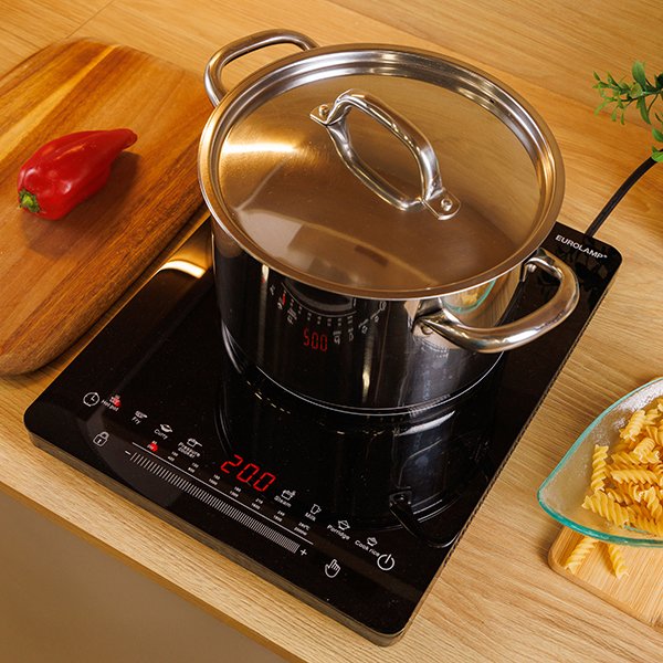 Eurolamp Επαγωγική Εστία Μονή 2000W με LED Οθόνη & Ρυθμιζόμενη Θερμοκρασία – Κωδικός: 300-70019 - Image 4